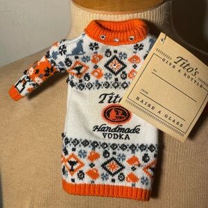 Titos Vodka Bottle Blinged Out Ugly Christmas Sweater